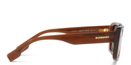 Shop BURBERRY Rectangle Sunglasses in Brown online.