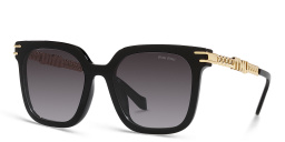 Shop MIU MIU Pillow Sunglasses in Black online.