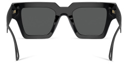 Shop VERSACE Square Sunglasses in Black online.