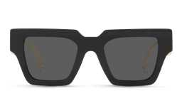 VERSACE 90s Vintage Logo Sunglasses in Matte Black – Product Photo 1