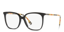 Shop BURBERRY Square Eyeglasses in Black online.