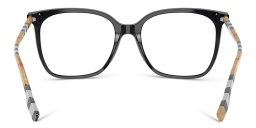 Shop BURBERRY Square Eyeglasses in Black online.
