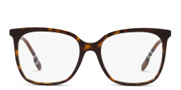 Shop BURBERRY Square Eyeglasses in Dark Havana online.