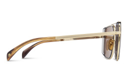 نظارات شمسية مستطيل من ديفيد بيكهام بلون رمادي ذهبي - صورة المنتج 3