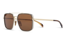 DAVID BECKHAM Rectangle Sunglasses in Grey Gold – Product Photo 2