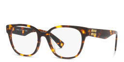 MIU MIU Square Eyeglasses in Honey Havana – Product Photo 2