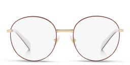 Shop MIU MIU Round Eyeglasses in Bordeaux online.