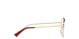 Shop MIU MIU Round Eyeglasses in Bordeaux online.