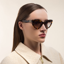 MIU MIU Cat-Eye Sunglasses in Honey Havana – Product Photo 5
