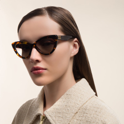 MIU MIU Cat-Eye Sunglasses in Honey Havana – Product Photo 6