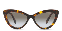 MIU MIU Cat-Eye Sunglasses in Honey Havana – Product Photo 1