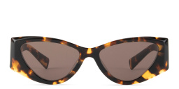 Shop MIU MIU Vertical Logo Cat-Eye Sunglasses in Tortoise online.