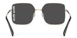 MIU MIU Oversized Square Sunglasses in Pale Gold – Product Photo 4