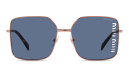 MIU MIU Oversized Square Sunglasses in Rose Gold – Product Photo 1