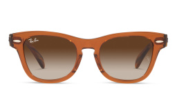 Ray-Ban Junior Kids Square Sunglasses in Transparent Brown – Product Photo 1
