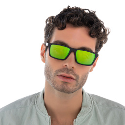 Emporio Armani Wide Rectangle Eyeglasses in Matte Black – Product Photo 6