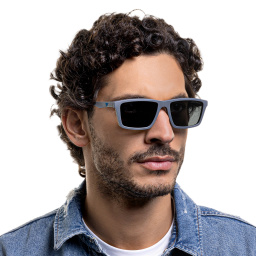 نظارات طبية بإطار مستطيل واسع من امبوريو أرماني بلون رمادي مطفي - صورة المنتج 11