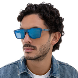 نظارات طبية بإطار مستطيل واسع من امبوريو أرماني بلون رمادي مطفي - صورة المنتج 20