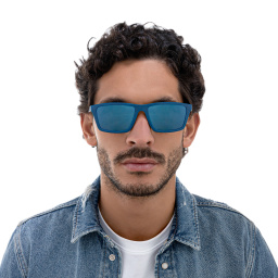 Emporio Armani Wide Rectangle Eyeglasses in Matte Grey – Product Photo 16