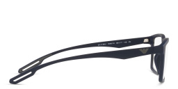 Emporio Armani Wide Rectangle Eyeglasses in Matte Blue – Product Photo 3