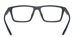 Emporio Armani Wide Rectangle Eyeglasses in Matte Blue – Product Photo 4