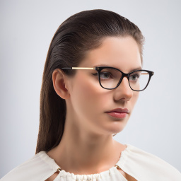 OFF WHITE Style 2 Round Eyeglasses in Havana – Product Photo 6