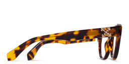 OFF WHITE Style 2 Round Eyeglasses in Havana – Product Photo 4
