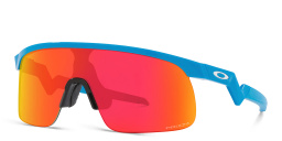 Shop Oakley Unisex Half-Rim Wide Mask Sunglasses in Sky Blue online.