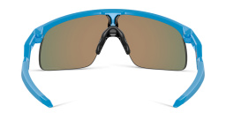 Shop Oakley Unisex Half-Rim Wide Mask Sunglasses in Sky Blue online.