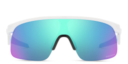 نظارات شمسية ريزيستور بإطار نصفي على شكل قناع من اوكلي بلون أبيض لامع - صورة المنتج 1