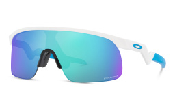 Oakley Resistor Half-Rim Mask Sunglasses in Polished White – Product Photo 2