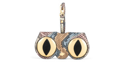 Shop ANY-DI Snake Eye Leather Glasses Case in Blue online.