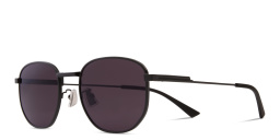 Shop BOTTEGA VENETA Unisex Round Sunglasses in Black online.