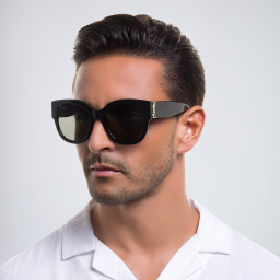 SAINT LAURENT Cat-Eye Sunglasses in Black – Product Photo 8