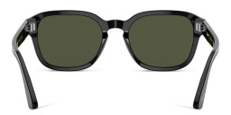 PERSOL Unisex Round Sunglasses in Black – Product Photo 4