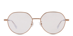 BOTTEGA VENETA Unisex Round Eyeglasses in Gold – Product Photo 1