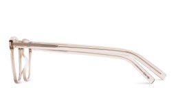 Shop SAINT LAURENT Unisex Round Eyeglasses in Beige online.