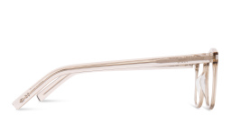 Shop SAINT LAURENT Unisex Round Eyeglasses in Beige online.