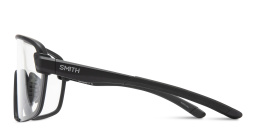 Shop SMITH Unisex Wide Irregular Sunglasses in Black online.