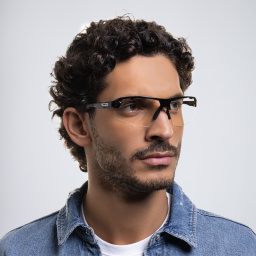 نظارات شمسية واسعة غير منتظمة بنصف إطار للجنسين من سميث بلون أسود - صورة المنتج 8