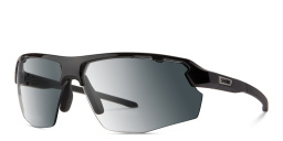 SMITH Unisex Half-Rim Wide Irregular Sunglasses in Black – Product Photo 1