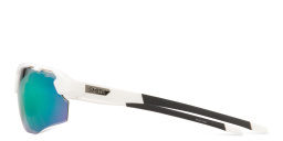 SMITH Unisex Half-Rim Wide Irregular Sunglasses in White – Product Photo 4