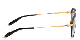 Shop AKONI Aviator Sunglasses in Black online.