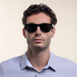 MONTBLANC Rectangle Sunglasses in Black – Product Photo 5