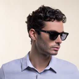 MONTBLANC Rectangle Sunglasses in Black – Product Photo 6