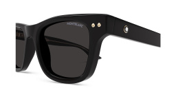 MONTBLANC Rectangle Sunglasses in Black – Product Photo 3