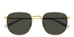 تسوق نظارات شمسية مربّعة مونت بلانك بلون ذهبي أونلاين.