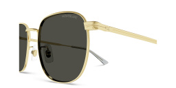 Shop MONTBLANC Square Sunglasses in Gold online.