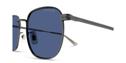 Shop MONTBLANC Square Sunglasses in Gunmetal online.