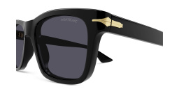 MONTBLANC Rectangle Sunglasses in Black – Product Photo 3